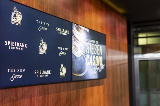 Screens mit RIESEN CASINO und Spielbank Stuttgart